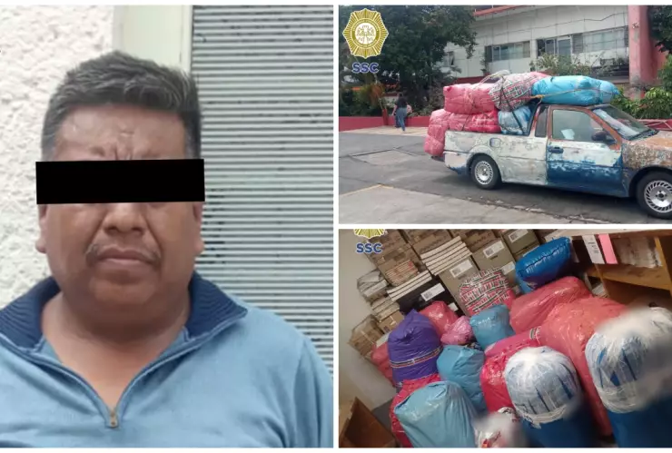 El conductor con ropa supuestamente robada quiso dar dinero para no ser detenido.