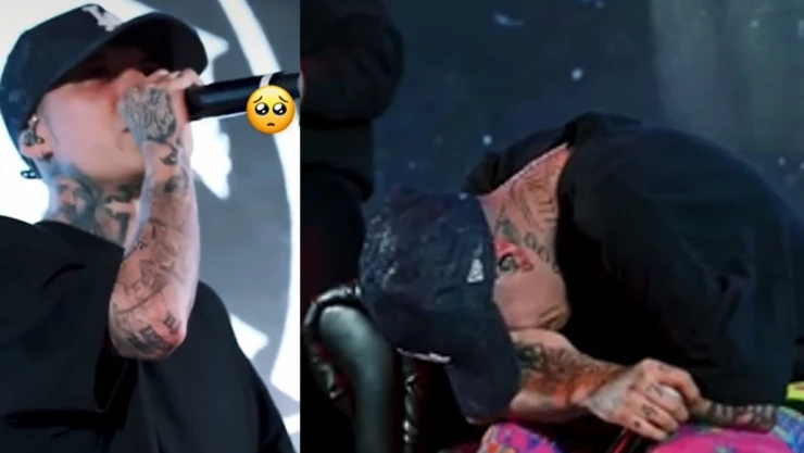 Santa Fe Klan llora en pleno concierto.