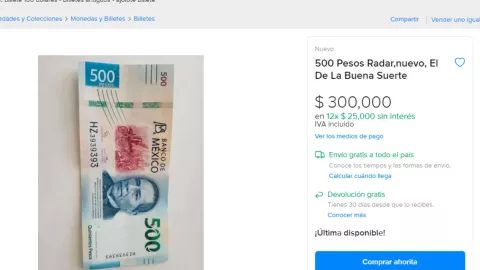 ¿Lo tienes Ofrecen 300 mil por este billete de 500 pesos