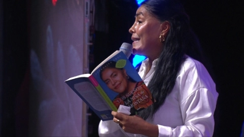 Eufrosina Cruz, quien ha emprendido una lucha férrea para castigar el matrimonio infantil, estuvo presente en el Festival de las Ideas 2023