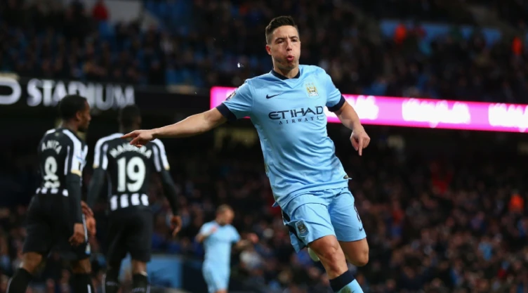 Samir Nasri con la camiseta del Manchester City