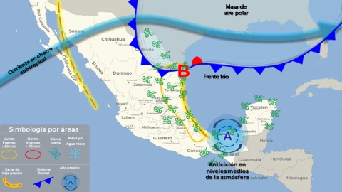 El nuevo frente frío está proyectado que haga su ingreso el día martes