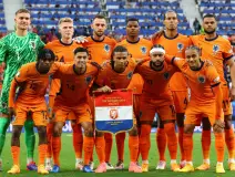 Selección de Países Bajos posando para la foto en su partido en contra de Francia.jpg