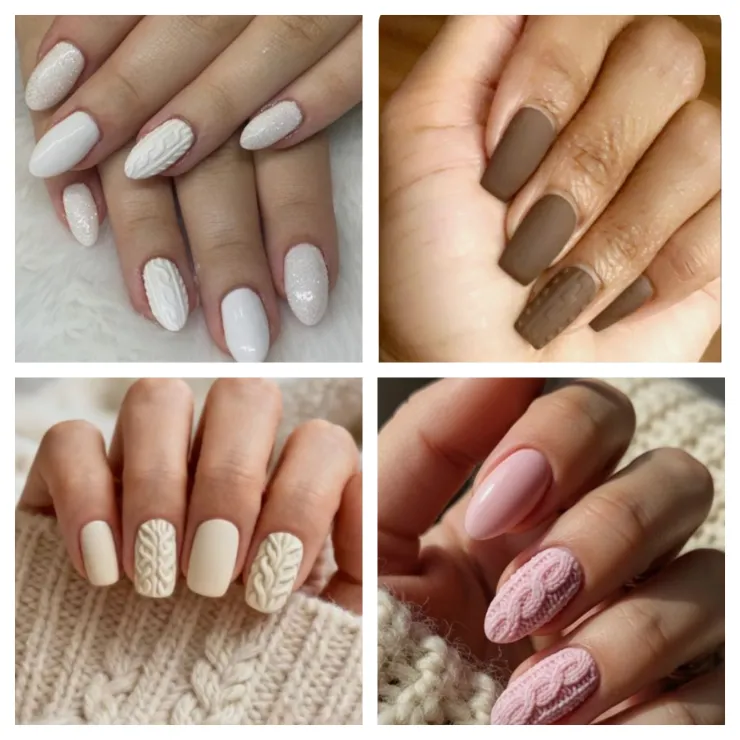 uñas efecto suéter