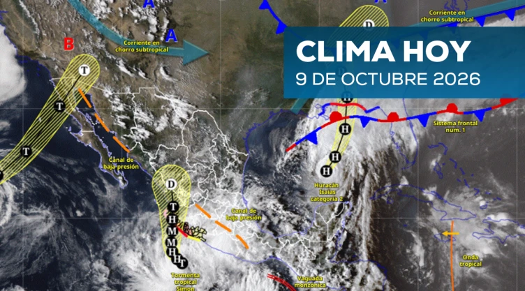 Clima hoy viernes 9 de octubre