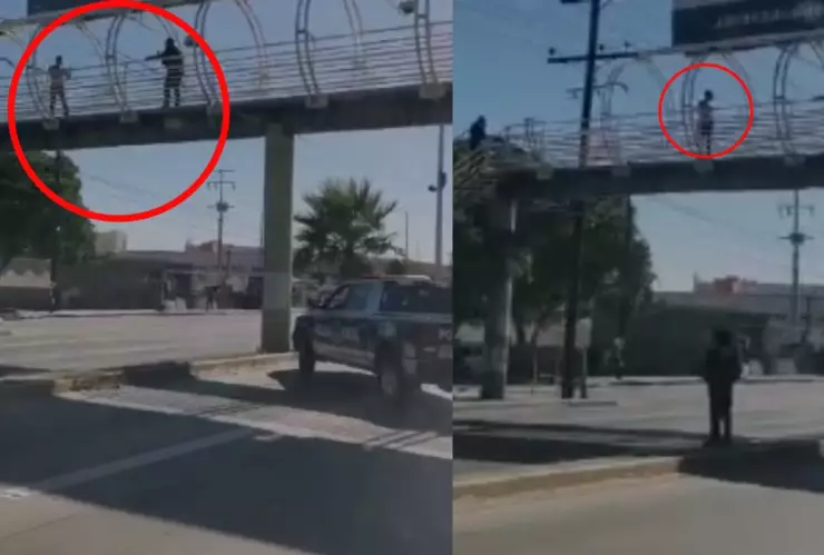Hombre trata de lanzarse de puente en Otay Tijuana