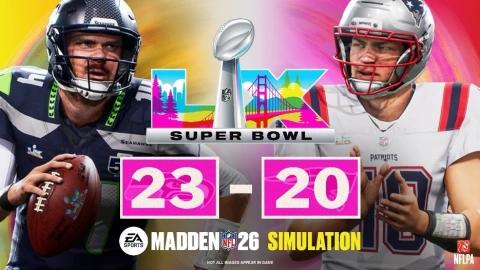Predicci&oacute;n de Madden 26 campeones del SB LIX 2026