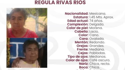 Reportan como desapaercida a la adulta mayor Regula Rivas Ríos en Chietla