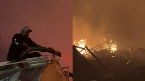 Imágenes del incendio en el Bordo de Xochiaca del 9 y 10 de julio de 2025.