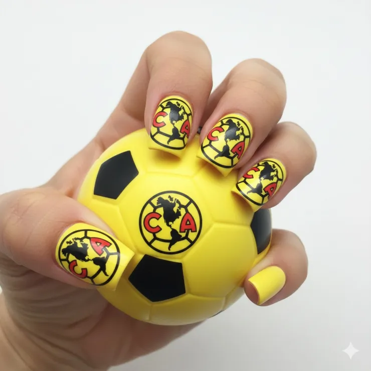 7 diseños de uñas inspiradas en el Club América que pueden ir en cualquier forma: se ven lindas en cortas o largas