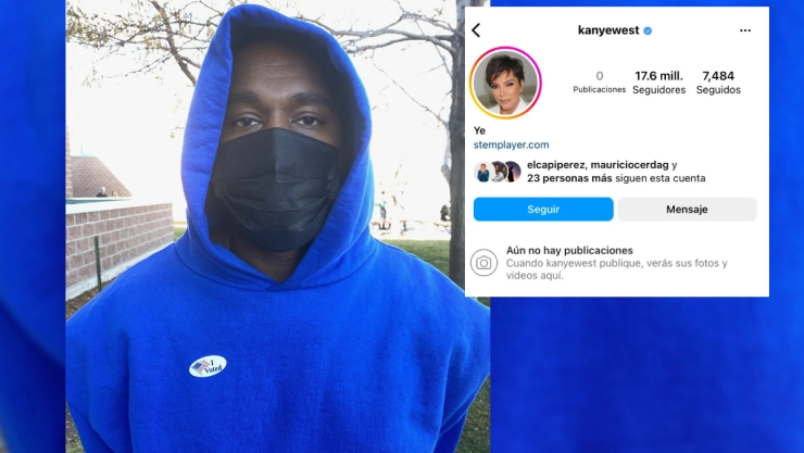 KANYE WEST BORRA TODAS SUS FOTOS DE INSTAGRAM Y SE PONE A KRIS JENNER EN EL PERFIL