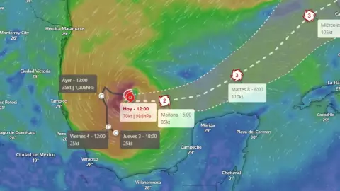Sigue EN VIVO la trayectoria del Huracán Milton por los 13 municipios de Yucatán que serían afectados