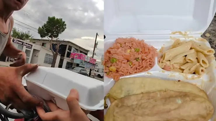 creadores de contenido entregar comida