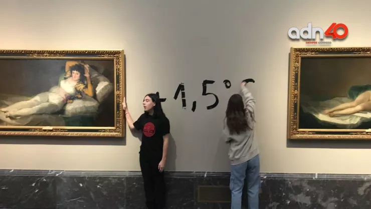 Activistas protestan en el Museo del Prado; se pegaron a las obras de Goya