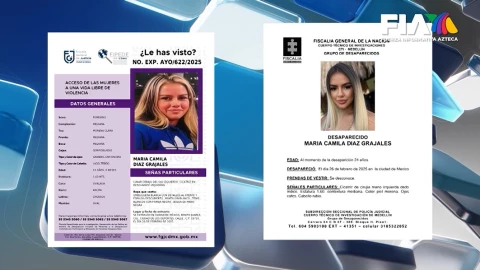 La ficha de búsqueda de María Camila Díaz, la joven colombiana desaparecida en CDMX