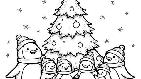 Árbol de Navidad para colorear