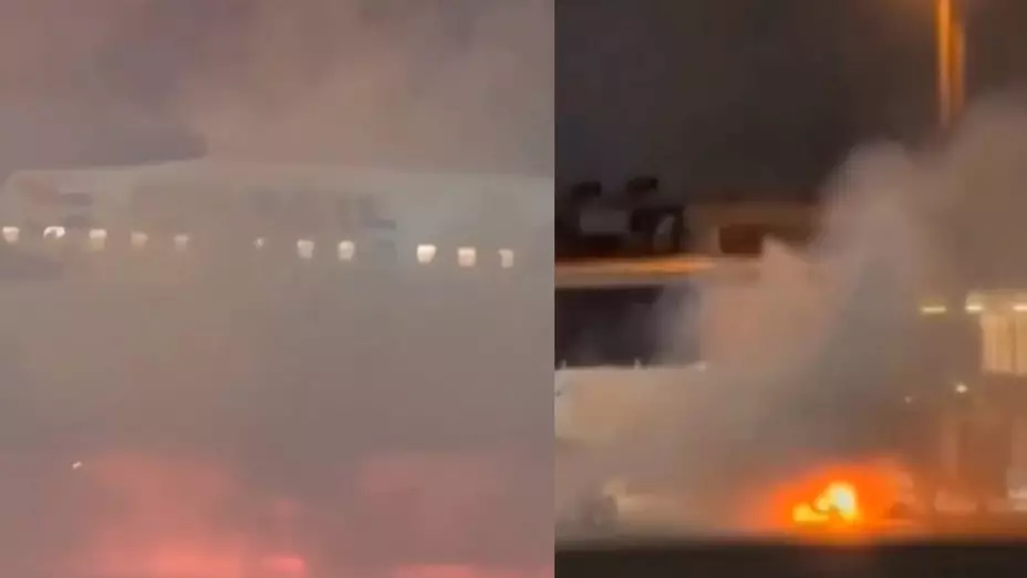 Incendio en aeropuerto de Brasil