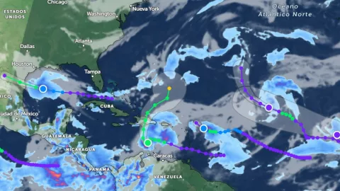 Sigue EN VIVO la trayectoria de las Tormentas tropicales Franklin y Gert