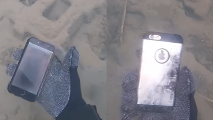 Buzo encuentra un iPhone en el fondo del lago