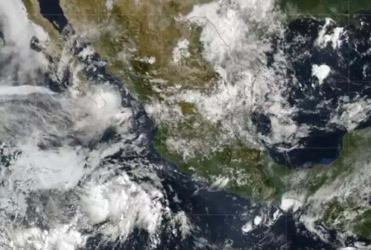 Mapa satelital del monzón mexicano.