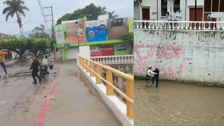 Hombre cae río Sabinal