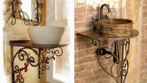 Lavabo rústico de hierro