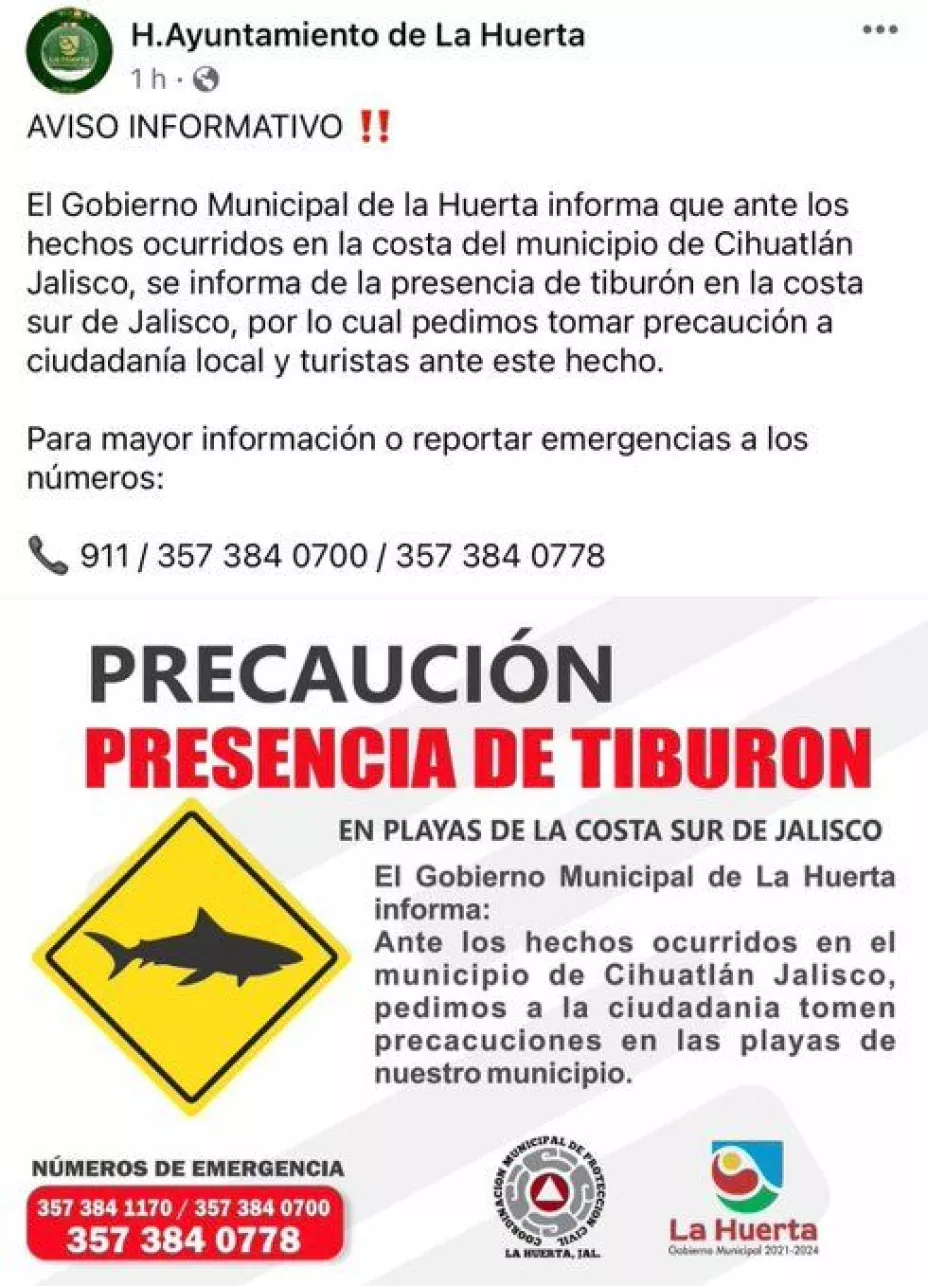 Ataque de tiburón en Jalisco