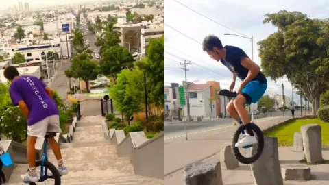 Dewey, monociclista extremo de Culiacán