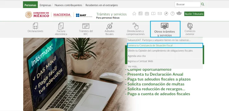 Constancia de Situacion Fiscal SAT