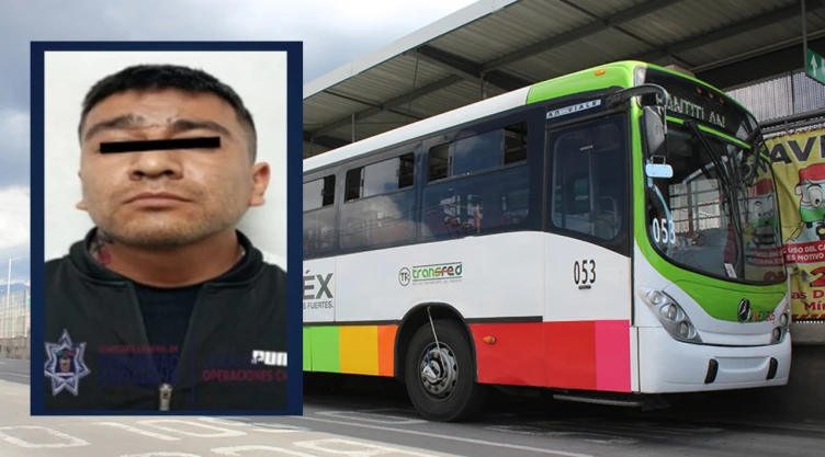 Un hombre invadió el carril del Mexibús y al ser detenido l hallaron un arma y droga.