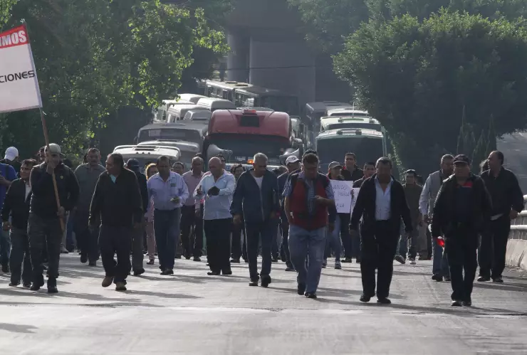 Manifestación de Transportistas en la Ciudad de México