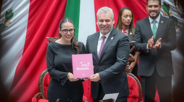Alfredo Ramírez Bedolla, gobernador de Michoacán, en su Cuarto Informe de Gobierno.