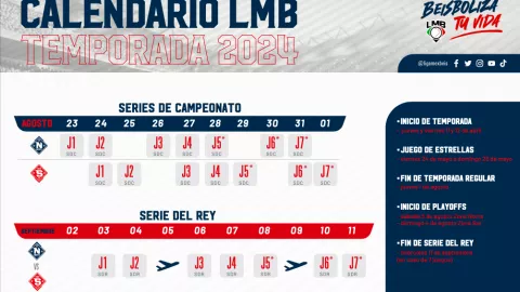 Calendario 2024 de la Liga Mexicana de Beisbol