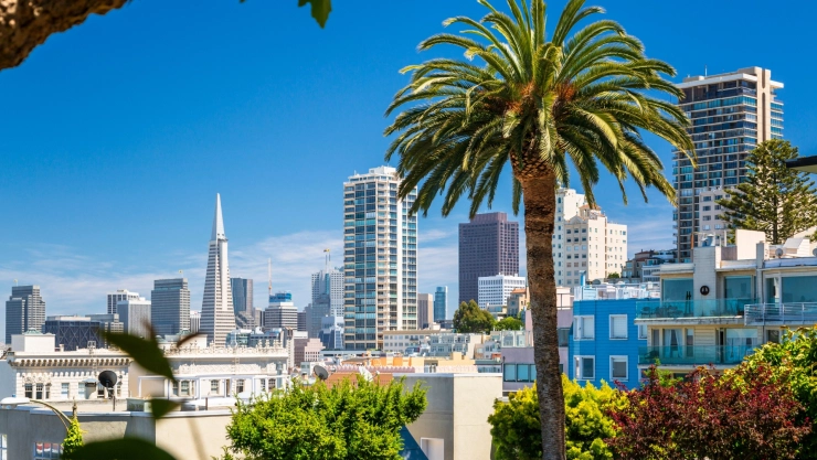 Postal de la ciudad de San Francisco, en California.