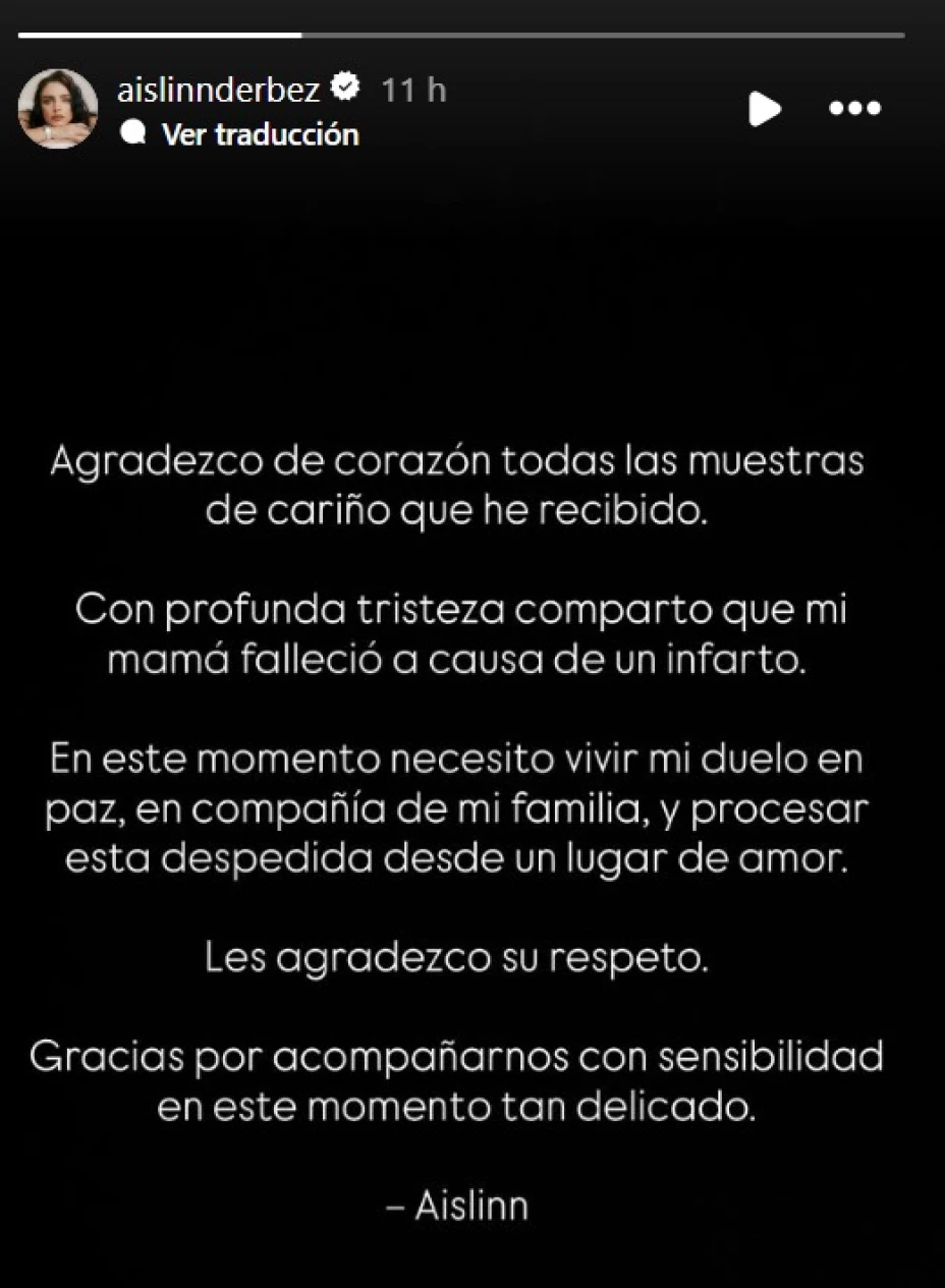 murió Gabriela Michel, mamá de Aislinn Derbez