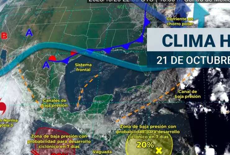 Clima en México 21 de octubre de 2023, ¿cuál es el pronóstico para hoy?