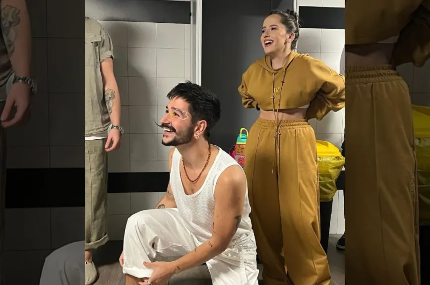 evaluna y camilo preparados antes del concierto.jpg