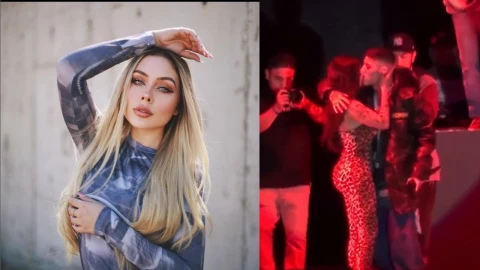 beso de santa fe klan y Karely Ruiz