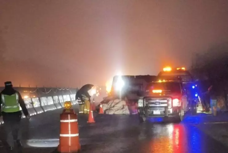 Volcadura en la autopista México-Tuxpan