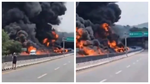 Reportan explosión de pipa en autopista Guadalajara-Colima