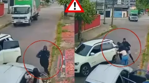 VIDEO FUERTE: Así ocurrió el secuestro de una pareja en Brasil a manos de sujetos armados