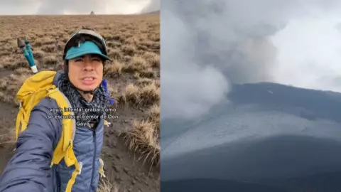 VIDEO: TikToker subió al Popocatépetl para grabar; ignoró la seguridad