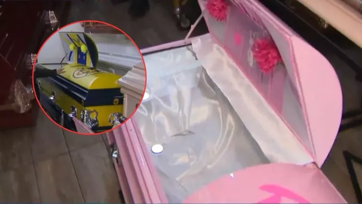 Funerarias ofrecen ataúdes personalizados en la CDMX: ¿América, Cruz Azul o Barbie?