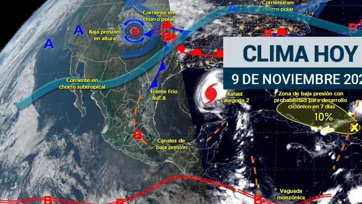 Clima, hoy sábado 9 de noviembre