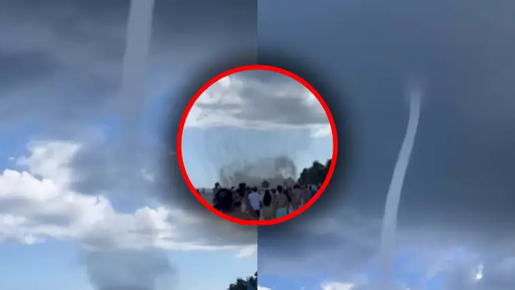 VIDEO: Tromba marina sorprende en Playa del Carmen el día de HOY, martes 12 de agosto de 2025
