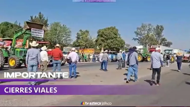 Cierran la Autopista Guadalajara a Morelia; esta es la lista de los cierres carreteros en Jalisco