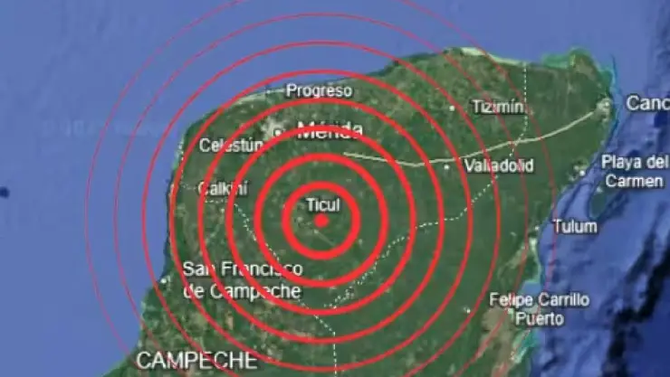 ¡Una grieta gigante! Revelan FOTO desde la atmósfera tras FUERTE sismo en Yucatán HOY
