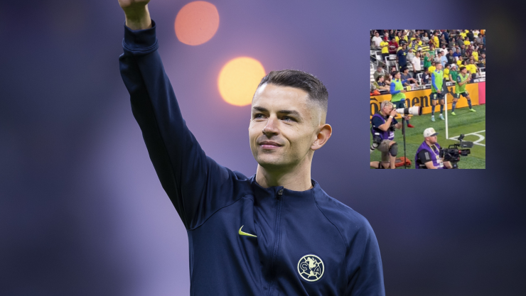 Álvaro Fidalgo jugando con el América en Liga MX