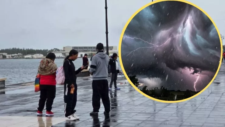 Clima con lluvias y tormenta en Veracruz