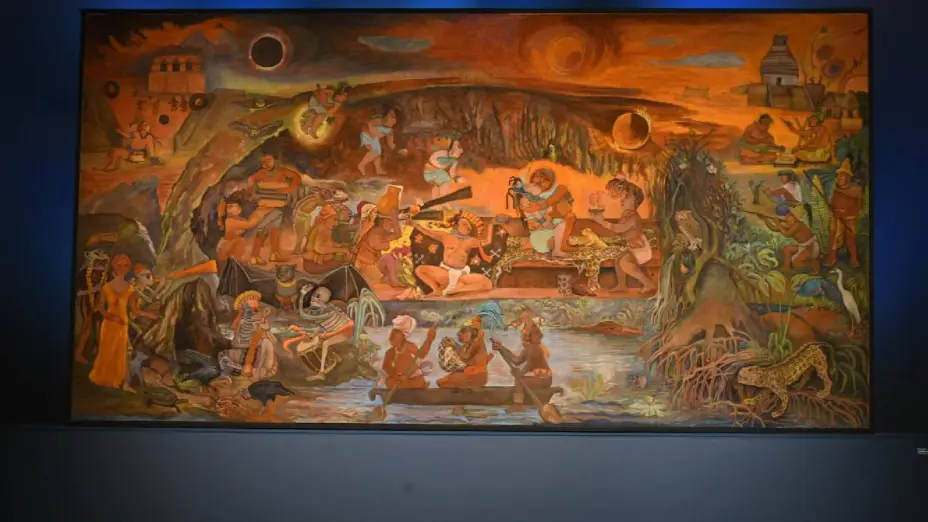 Bellas Artes exhibe “Xibalbá, el inframundo de los mayas”, mural de Rina Lazo